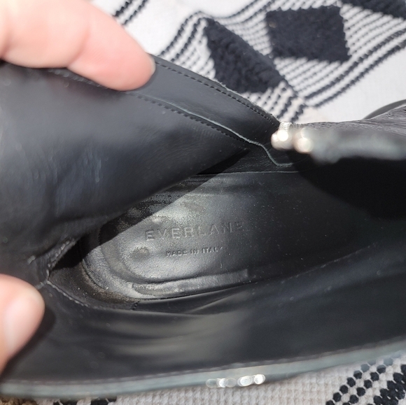 Everlane The Boss Boot Pointed Toe Block Heel in Patent Black Leather, sz 7.5 - Picture 15 of 16